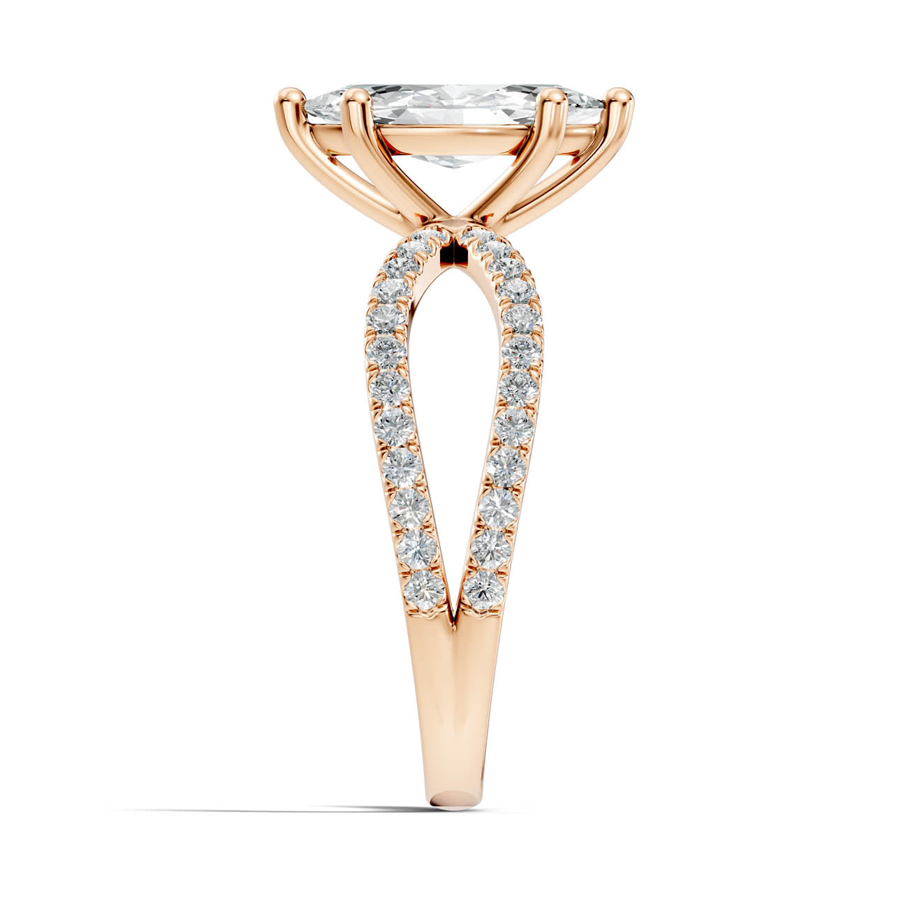 1.40 Ct. Marquise Diamond Crossover Ring with Pavé Band (23-d) 9