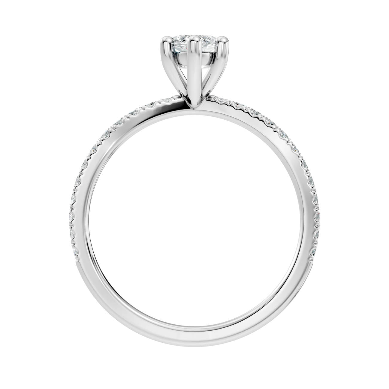1.40 Ct. Marquise Diamond Crossover Ring with Pavé Band (23-d) 12