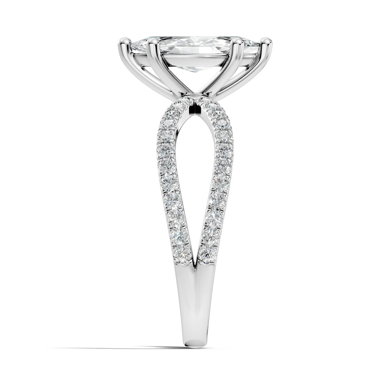 1.40 Ct. Marquise Diamond Crossover Ring with Pavé Band (23-d) 13