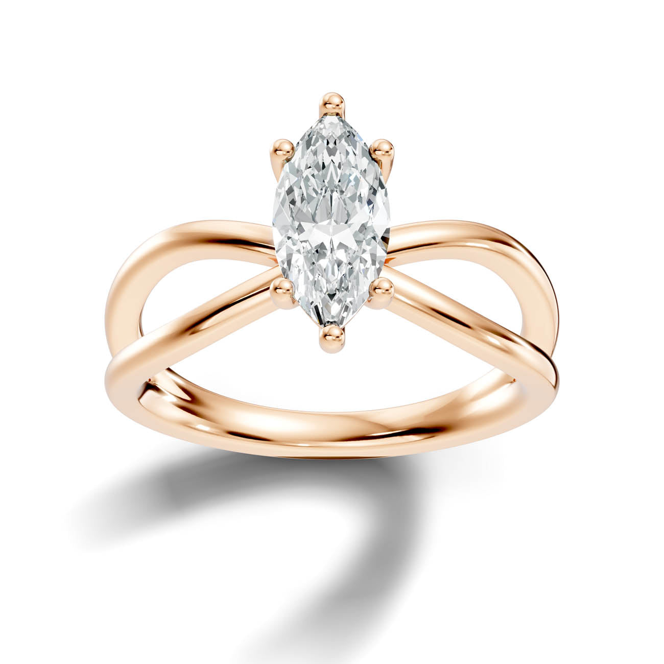 1.00 Ct. Marquise Diamond Crossover Solitaire Ring (23-d copy) 8