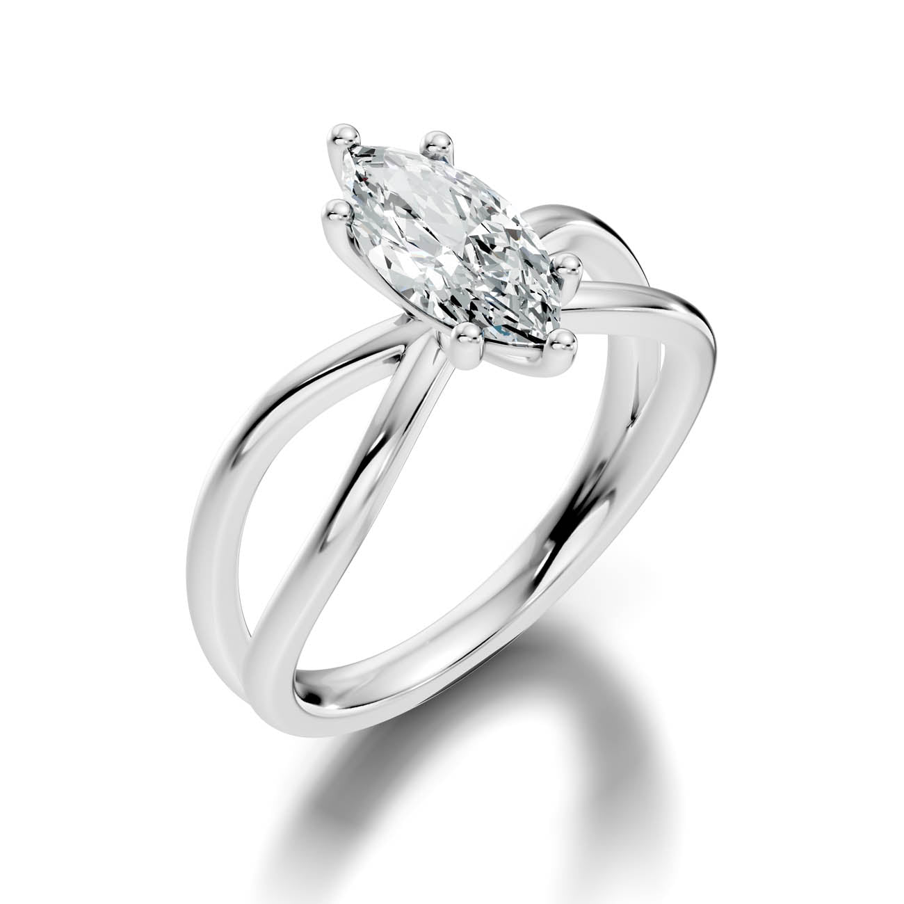 1.00 Ct. Marquise Diamond Crossover Solitaire Ring (23-d copy) 13