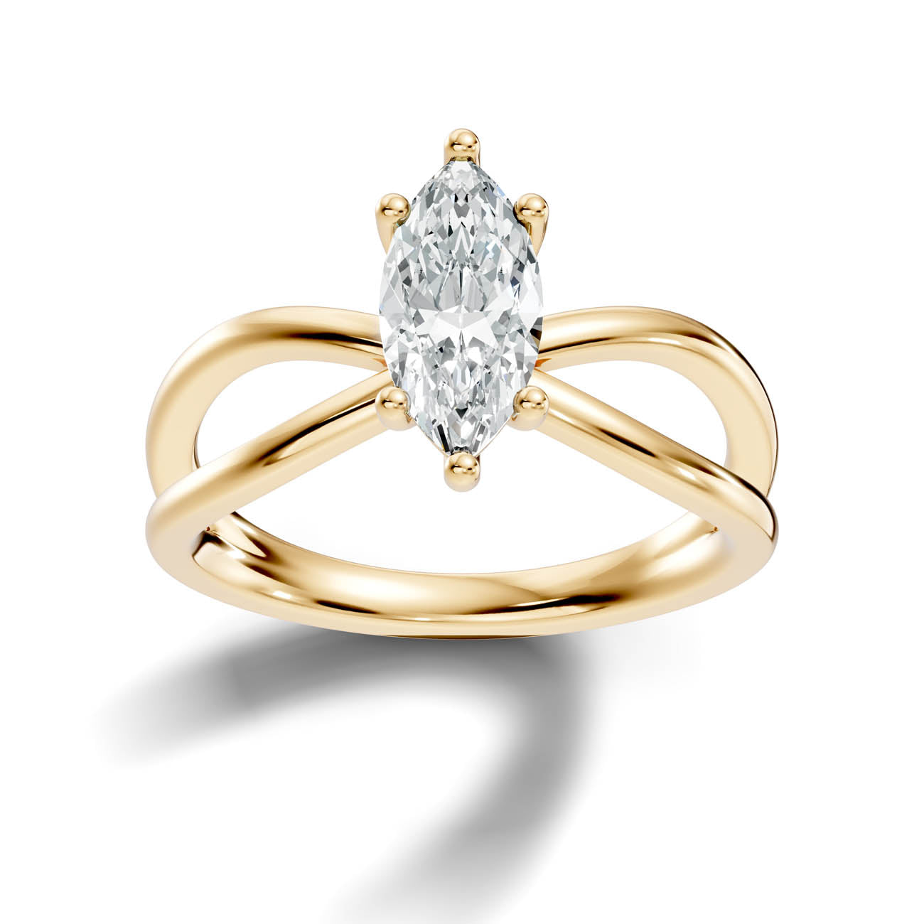 1.00 Ct. Marquise Diamond Crossover Solitaire Ring (23-d copy) 4