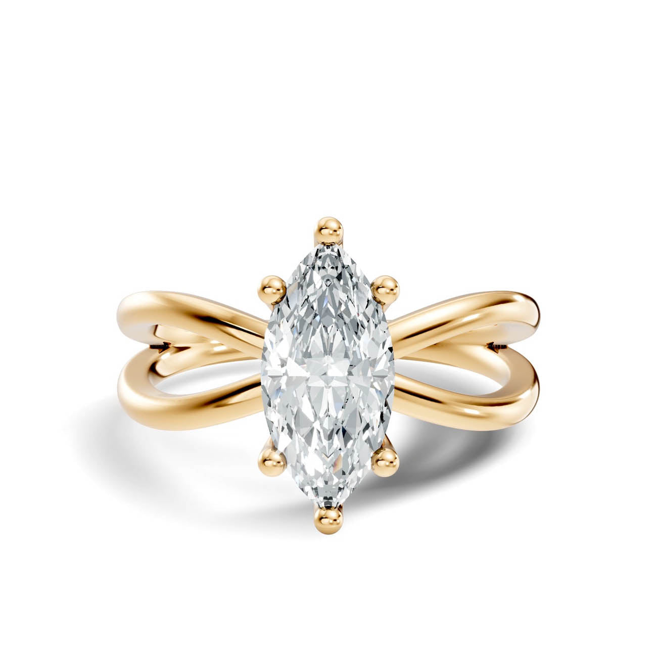 1.00 Ct. Marquise Diamond Crossover Solitaire Ring (23-d copy) 3
