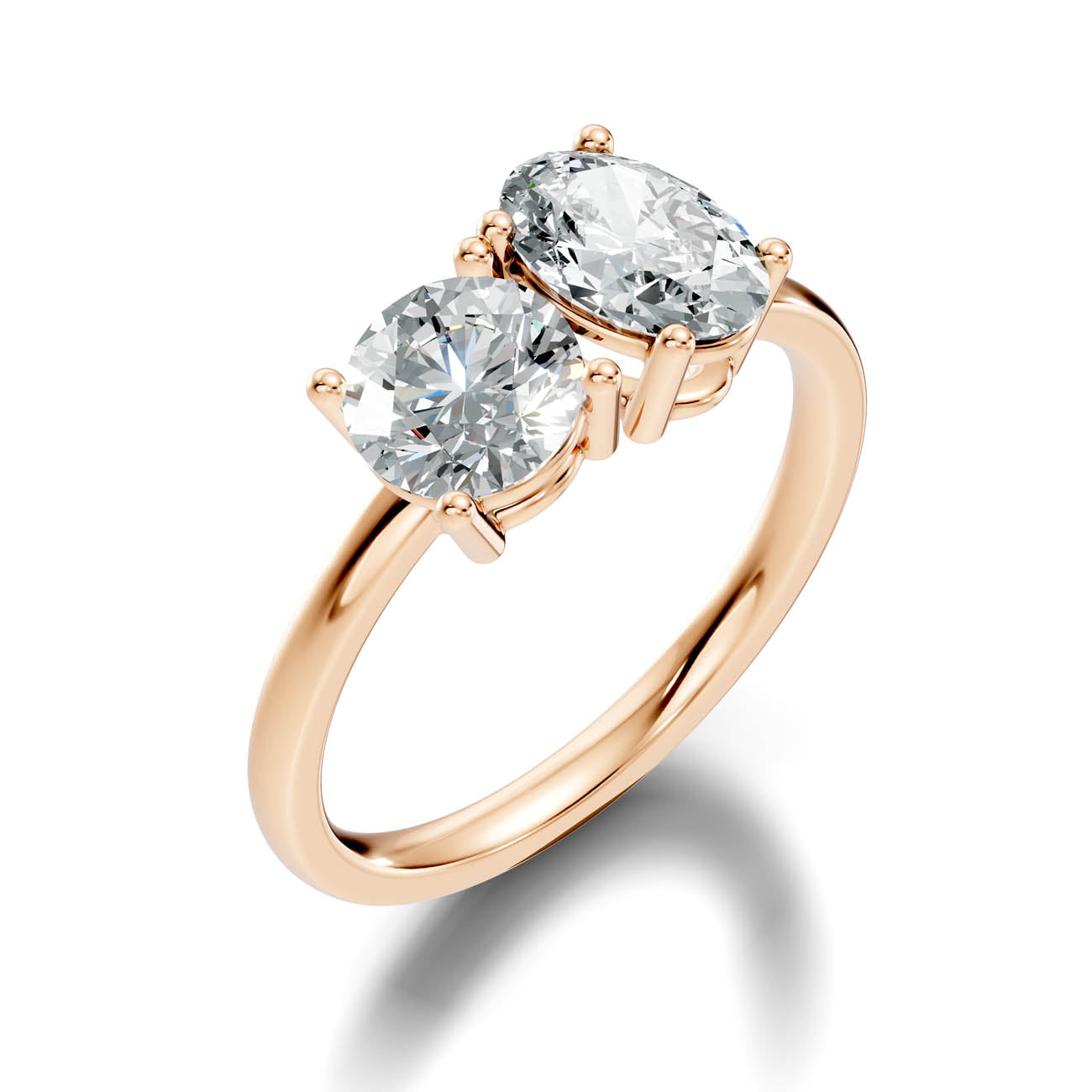 2.00 Ct. Round & Oval Two-Stone Diamond Ring (16-a copy) 9