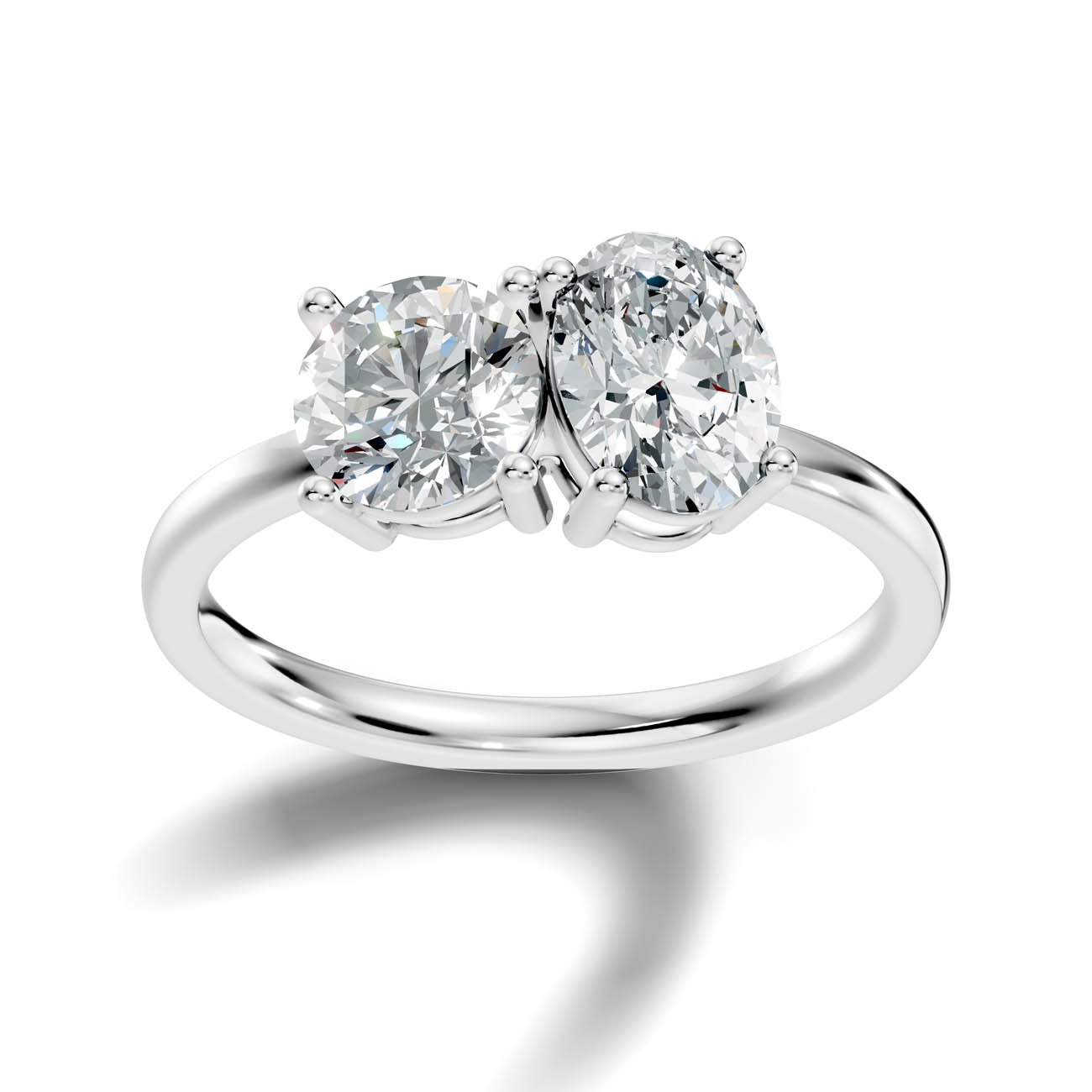 2.00 Ct. Round & Oval Two-Stone Diamond Ring (16-a copy)