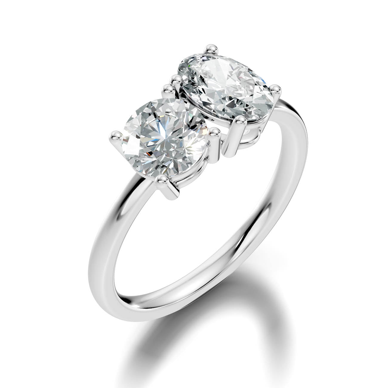2.00 Ct. Round & Oval Two-Stone Diamond Ring (16-a copy) 13