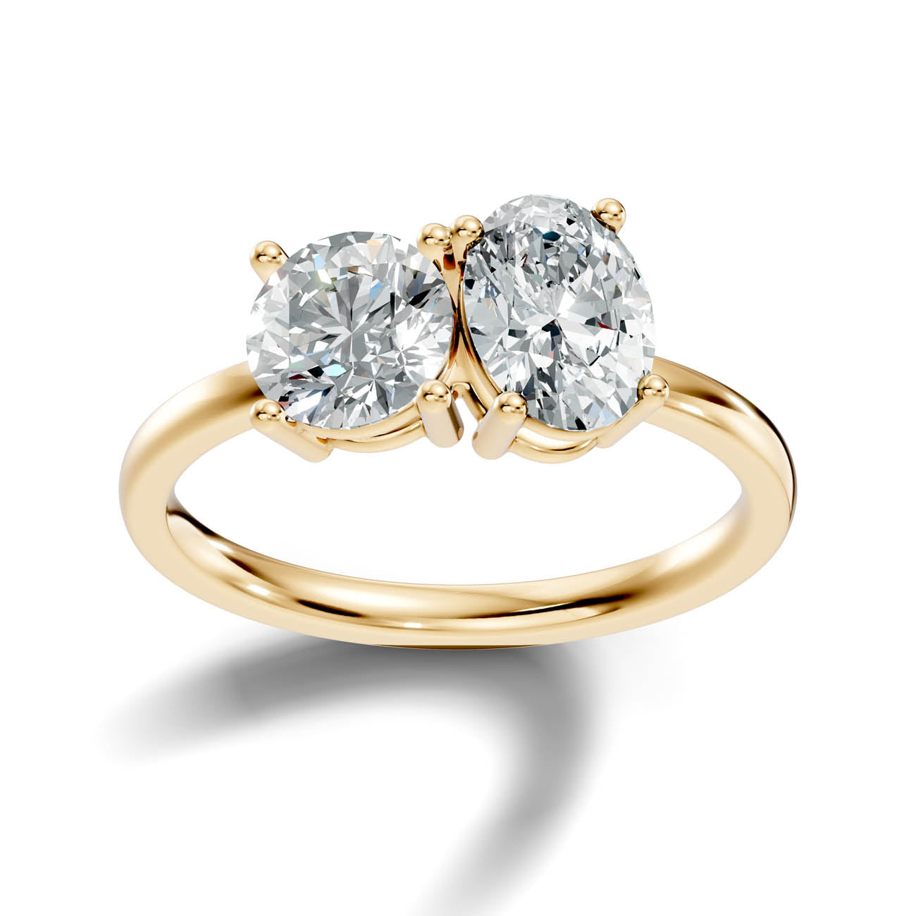 2.00 Ct. Round & Oval Two-Stone Diamond Ring (16-a copy) 4