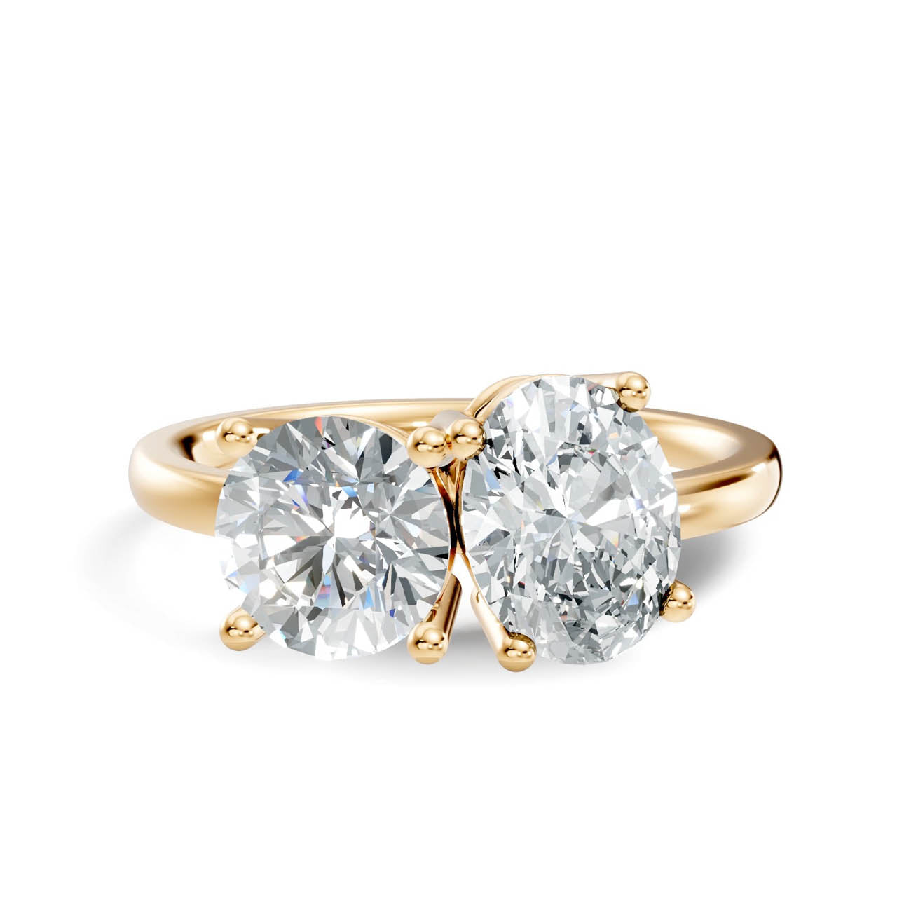 2.00 Ct. Round & Oval Two-Stone Diamond Ring (16-a copy) 3