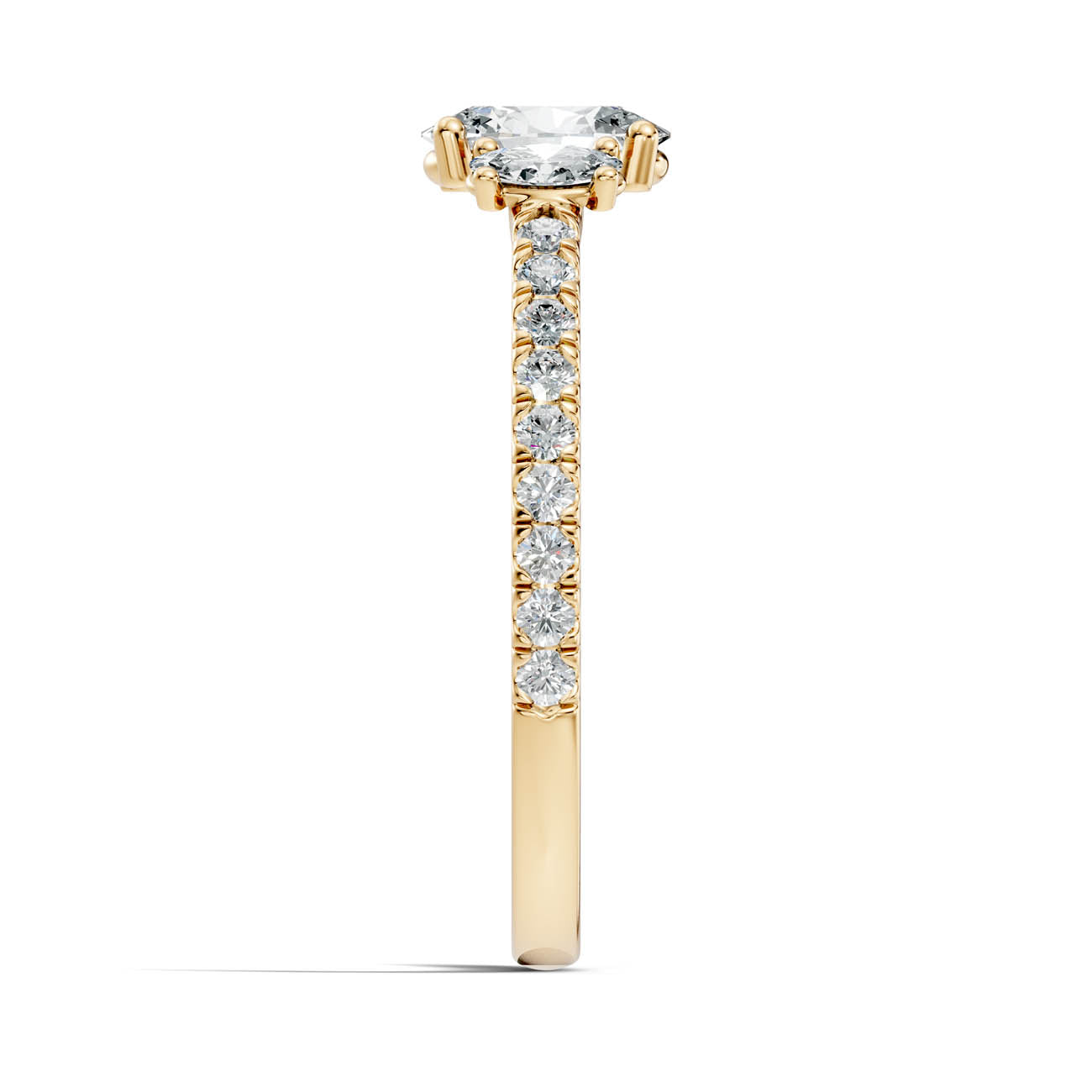 .80 Ct. Oval Three-Stone Diamond Ring with Pavé Band (17-b) 15