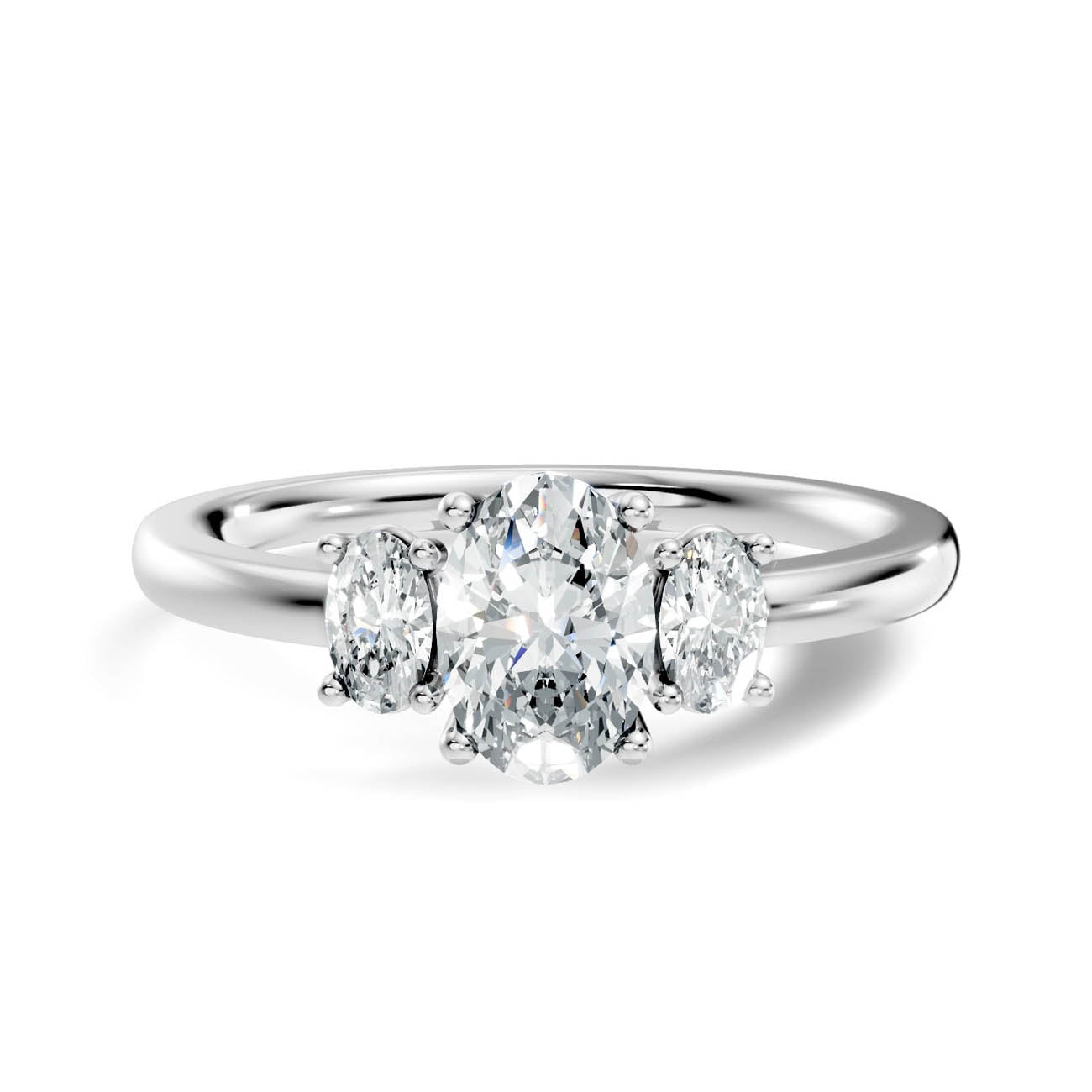.65 Ct. Oval Three-Stone Diamond Ring (17-b copy) 10