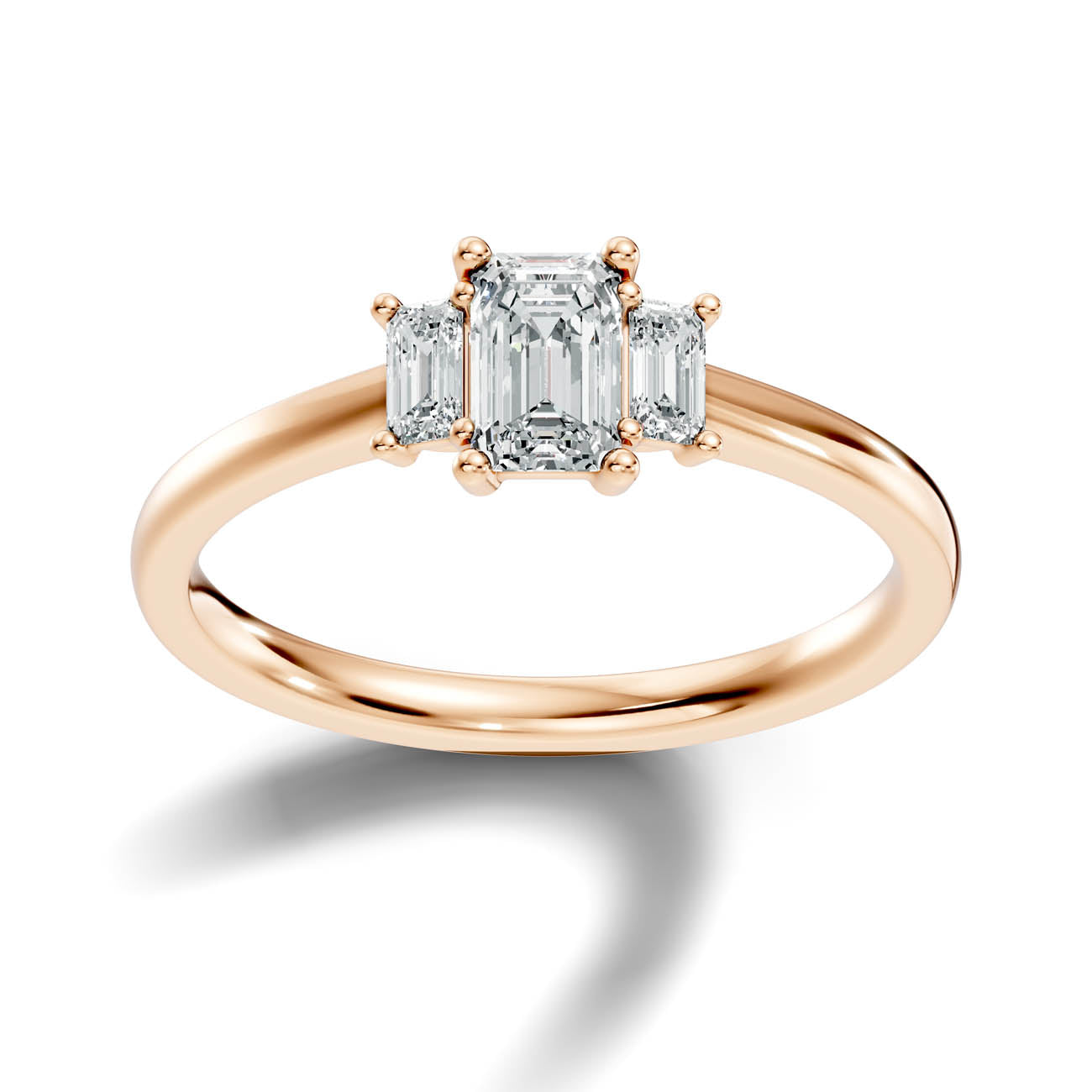 .67 Ct. Emerald Cut Three-Stone Diamond Ring (17-c copy) 7