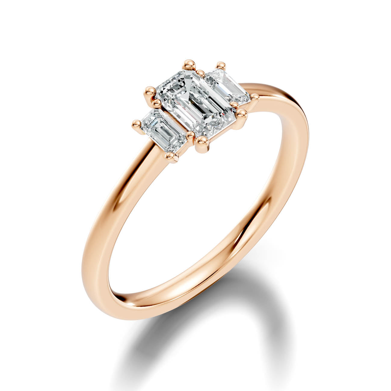 .67 Ct. Emerald Cut Three-Stone Diamond Ring (17-c copy) 9