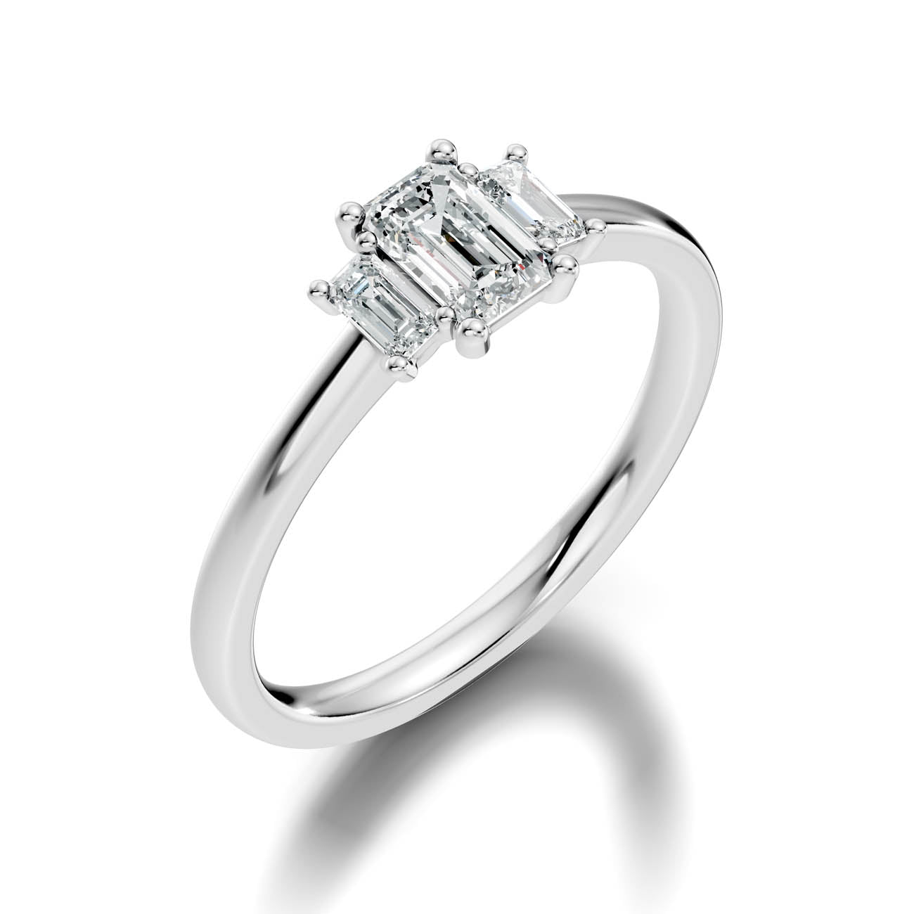 .67 Ct. Emerald Cut Three-Stone Diamond Ring (17-c copy) 13