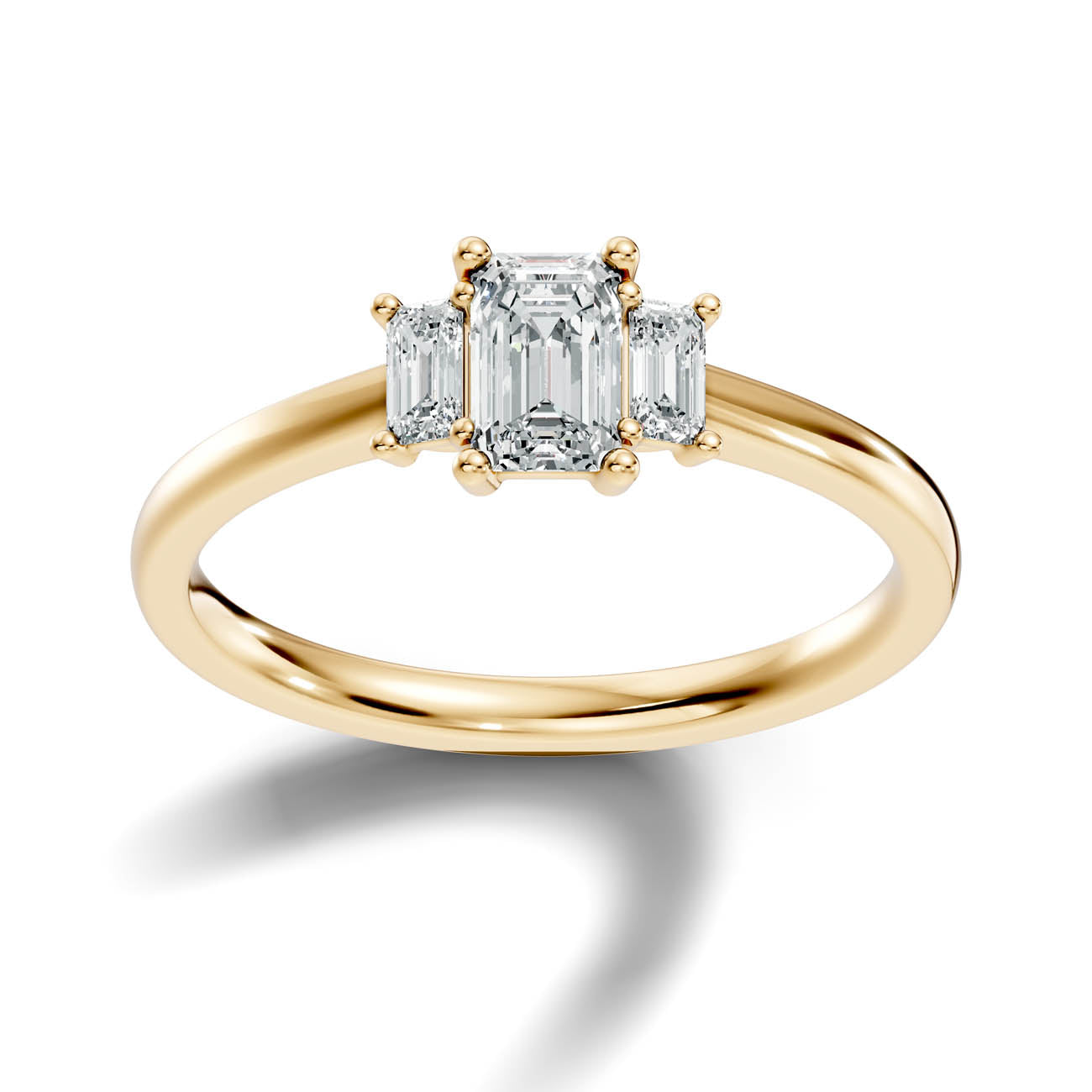 .67 Ct. Emerald Cut Three-Stone Diamond Ring (17-c copy) 4