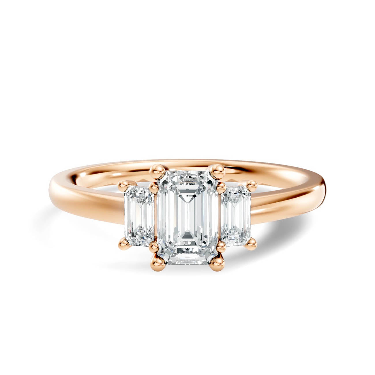 .67 Ct. Emerald Cut Three-Stone Diamond Ring (17-c copy) 6