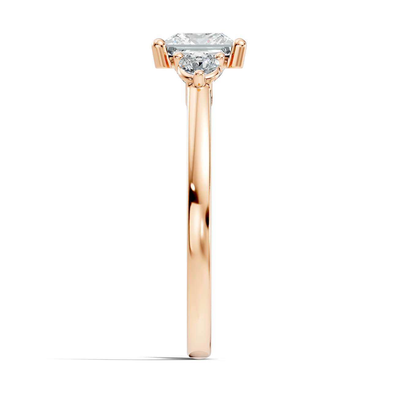 1.20 Ct. Princess Cut Diamond Ring with Round Side Stones (17-f copy) 8