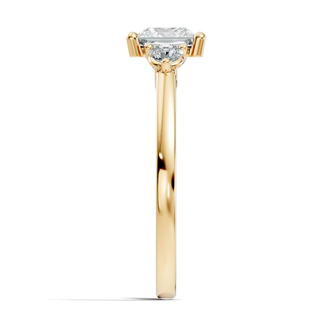 1.20 Ct. Princess Cut Diamond Ring with Round Side Stones (17-f copy) 15