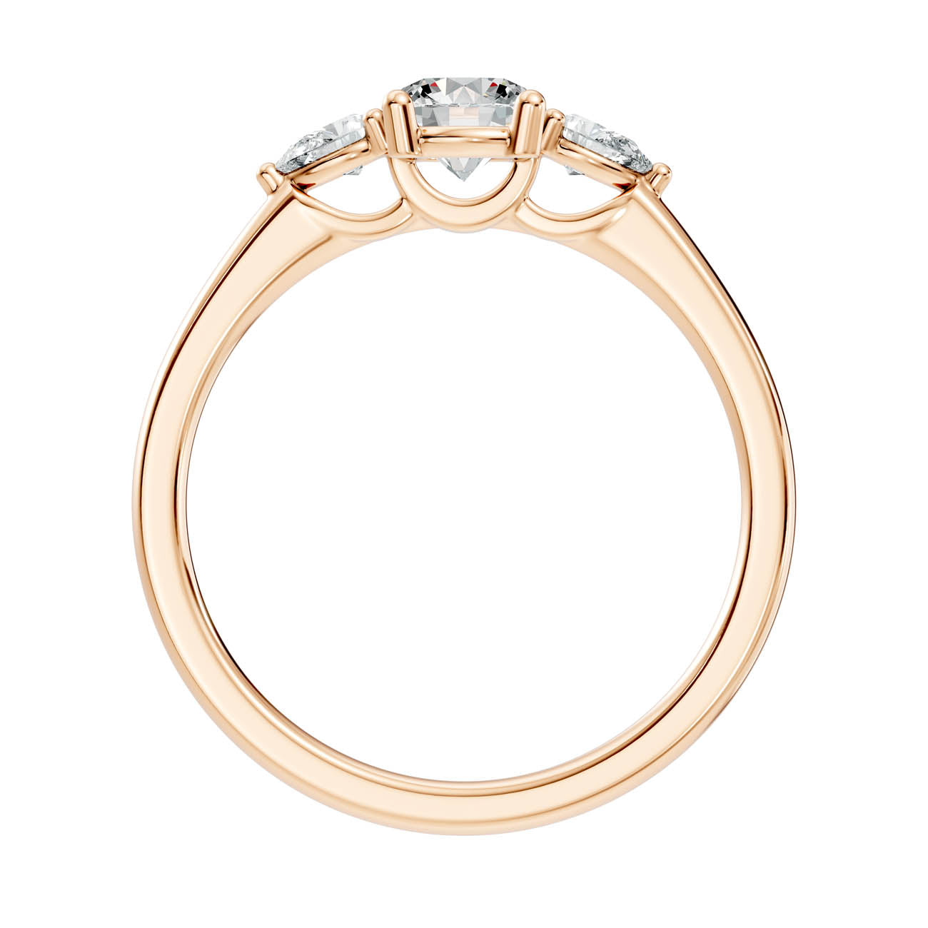 .70 Ct. Round Diamond Ring with Pear Side Accents (17-g copy) 5