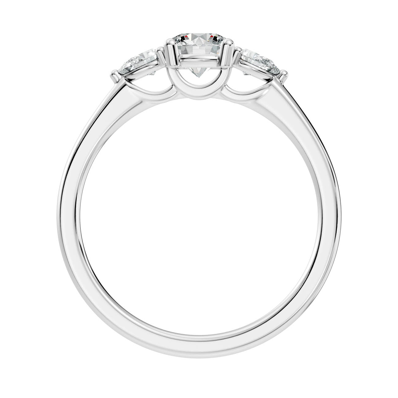 .70 Ct. Round Diamond Ring with Pear Side Accents (17-g copy) 11