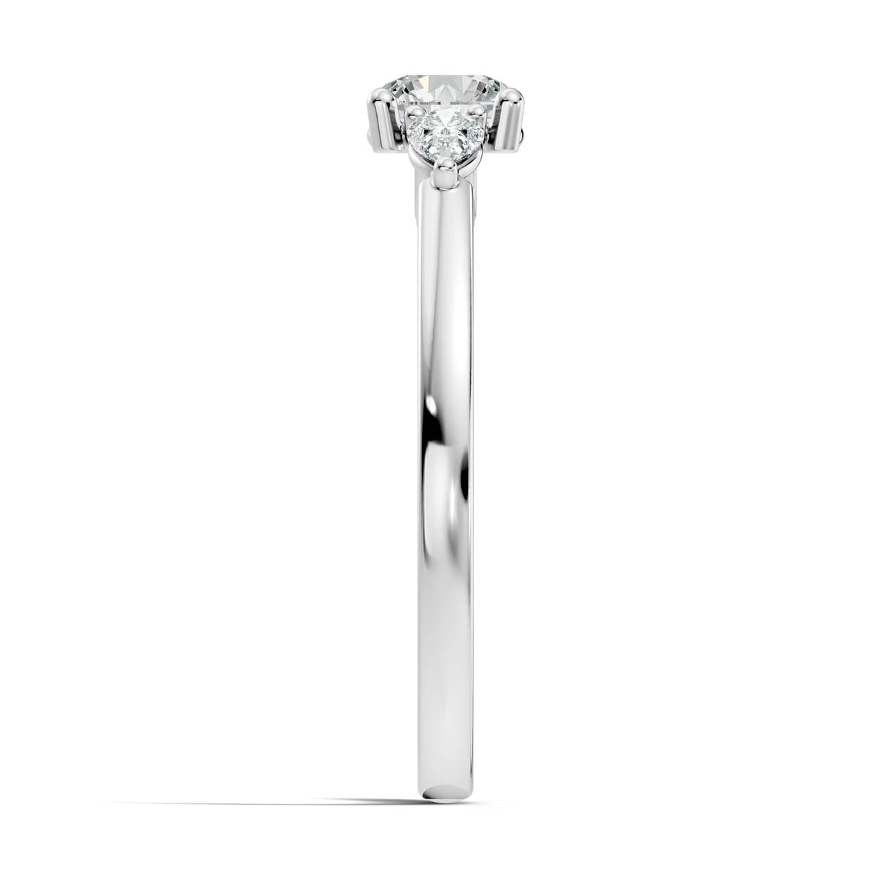 .70 Ct. Round Diamond Ring with Pear Side Accents (17-g copy) 12