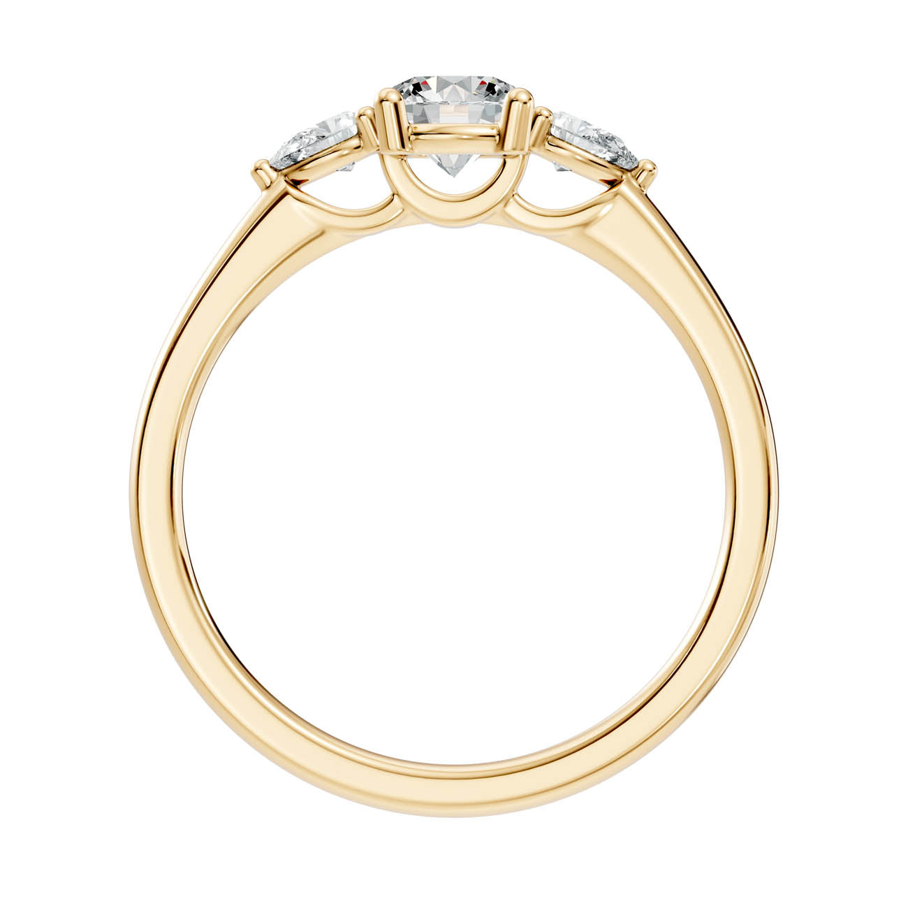 .70 Ct. Round Diamond Ring with Pear Side Accents (17-g copy) 14