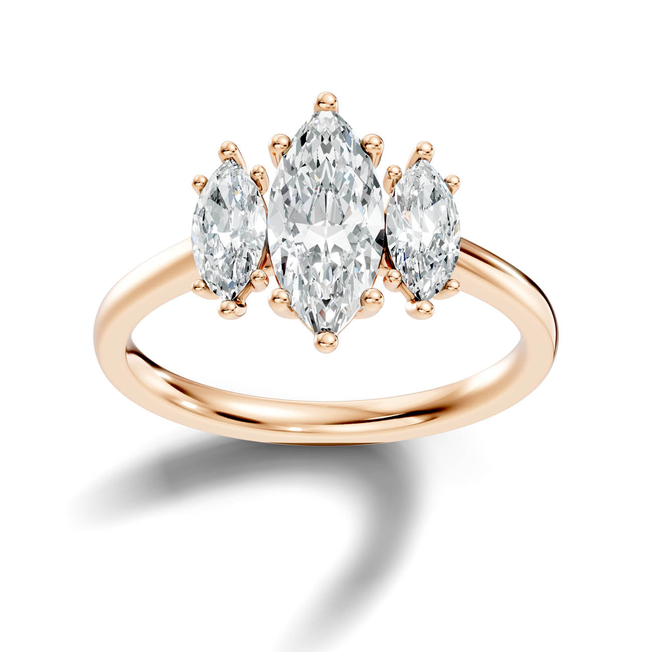 1.56 Ct. Marquise Cut Three-Stone Diamond Ring (17-e copy) 7