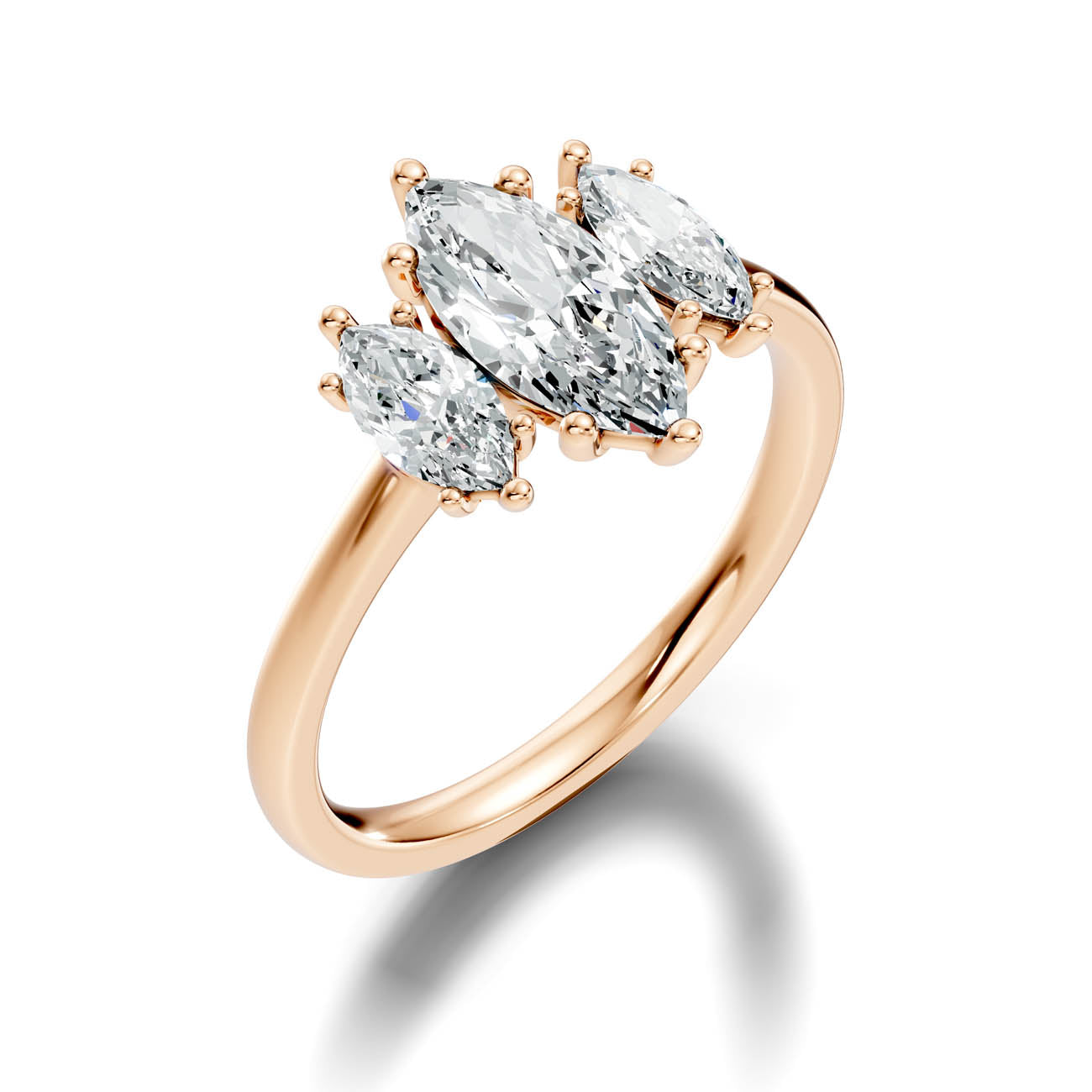 1.56 Ct. Marquise Cut Three-Stone Diamond Ring (17-e copy) 9