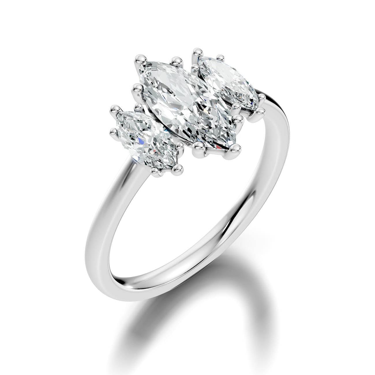 1.56 Ct. Marquise Cut Three-Stone Diamond Ring (17-e copy) 13