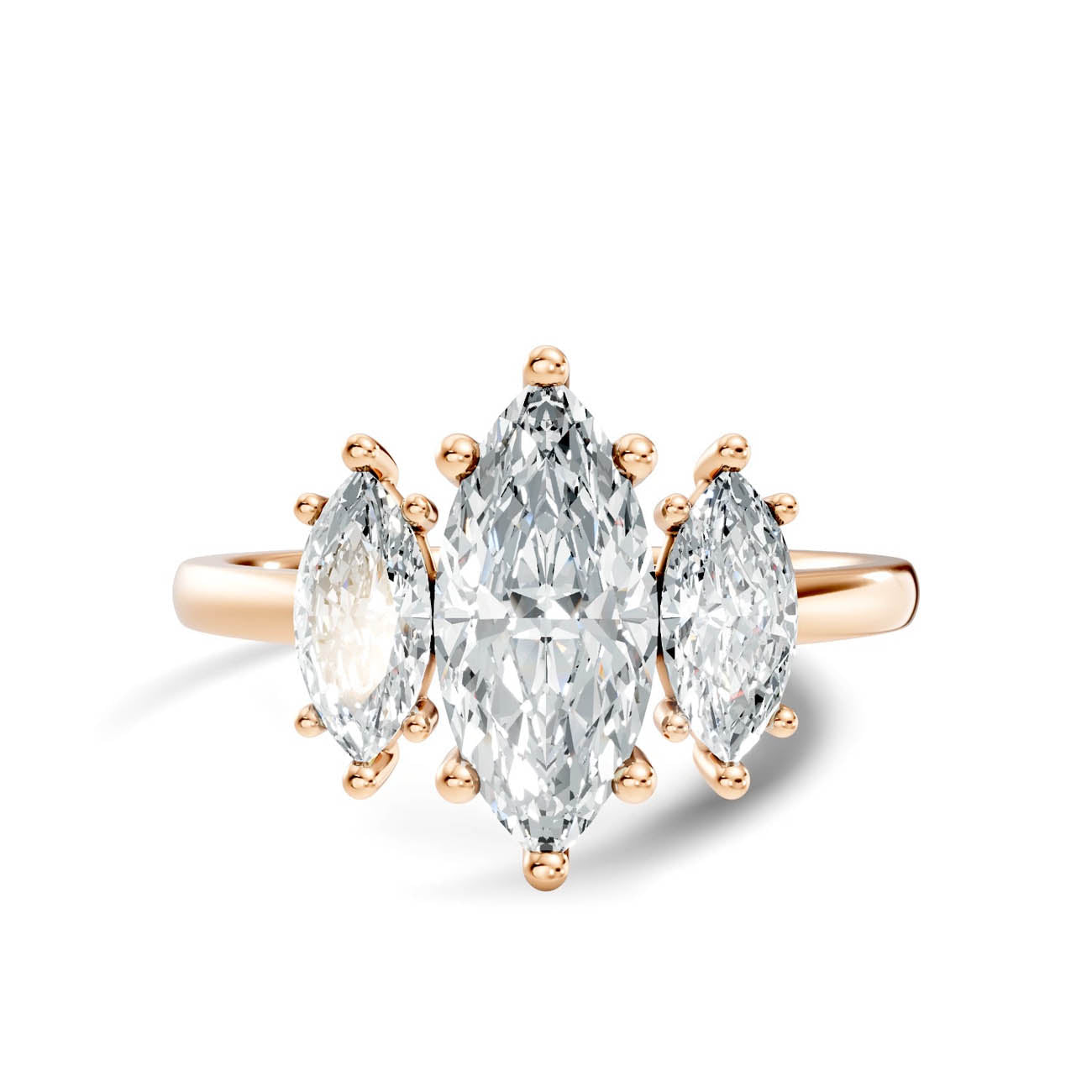 1.56 Ct. Marquise Cut Three-Stone Diamond Ring (17-e copy) 6
