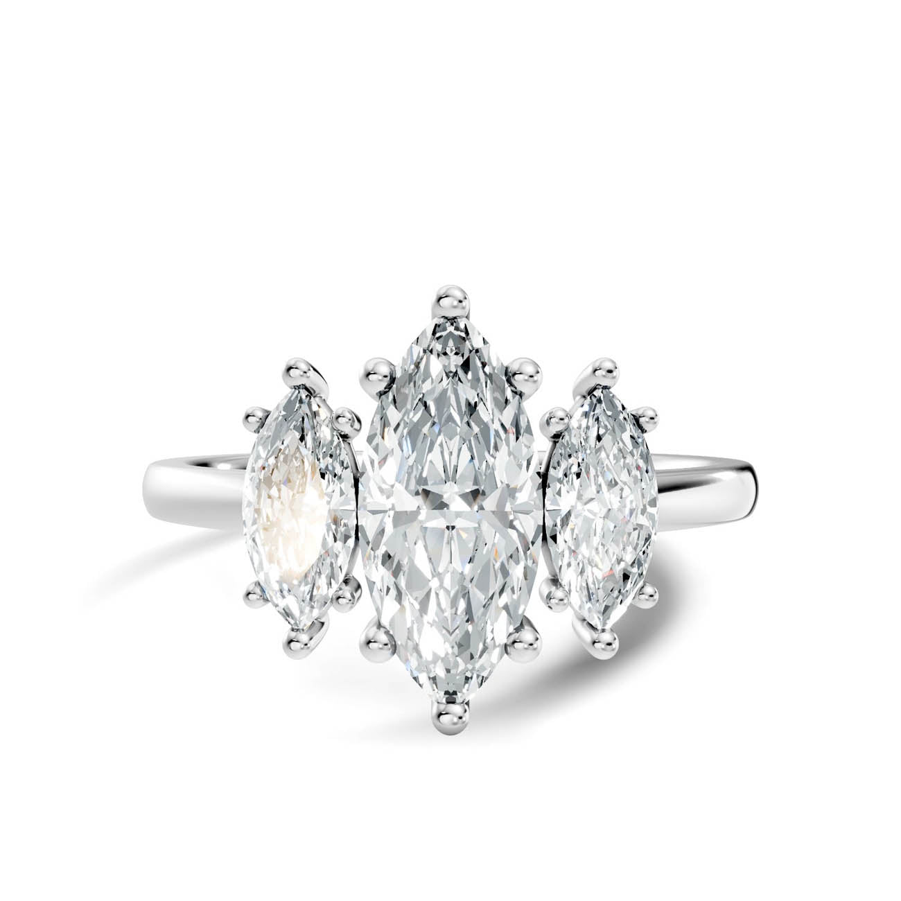 1.56 Ct. Marquise Cut Three-Stone Diamond Ring (17-e copy) 10