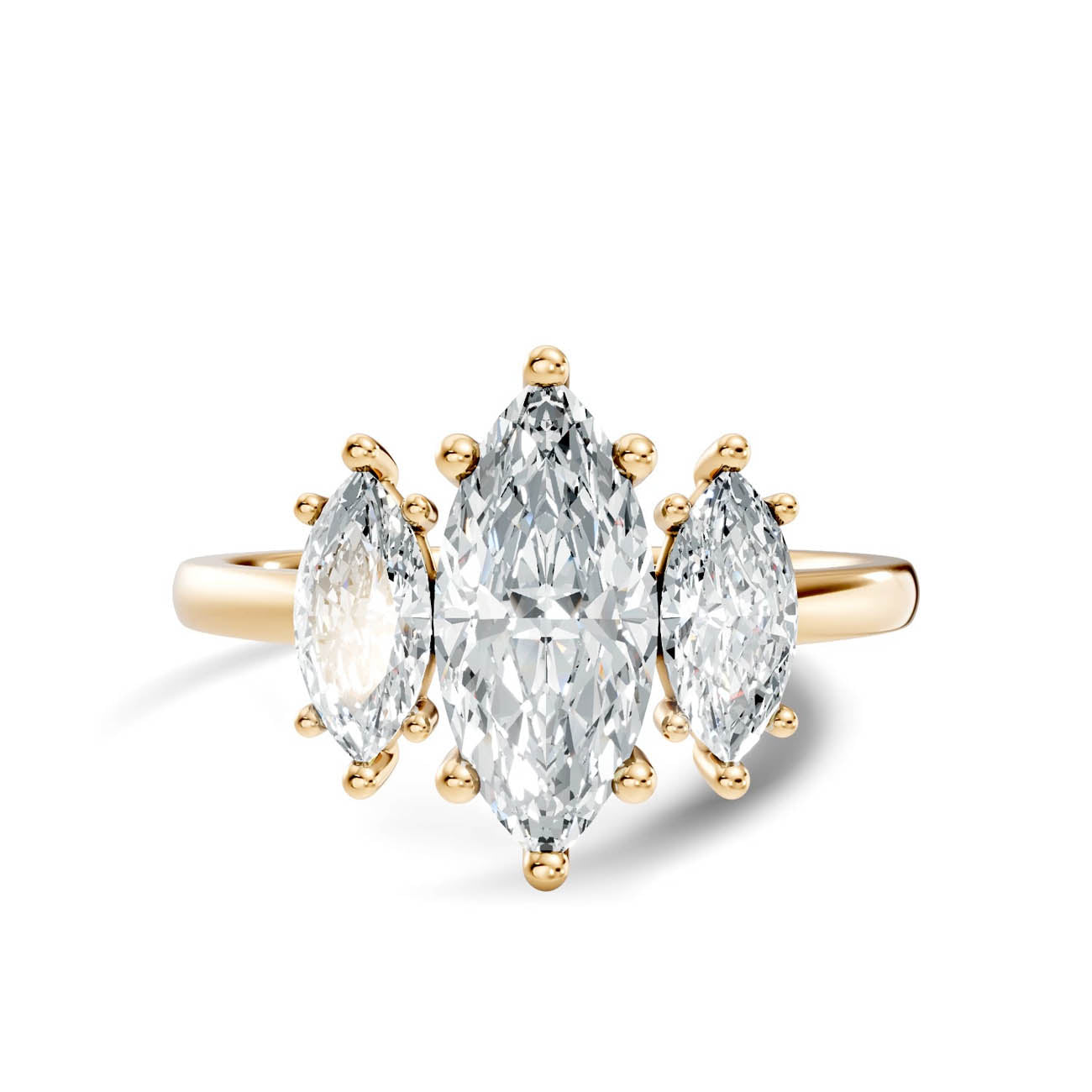 1.56 Ct. Marquise Cut Three-Stone Diamond Ring (17-e copy) 3