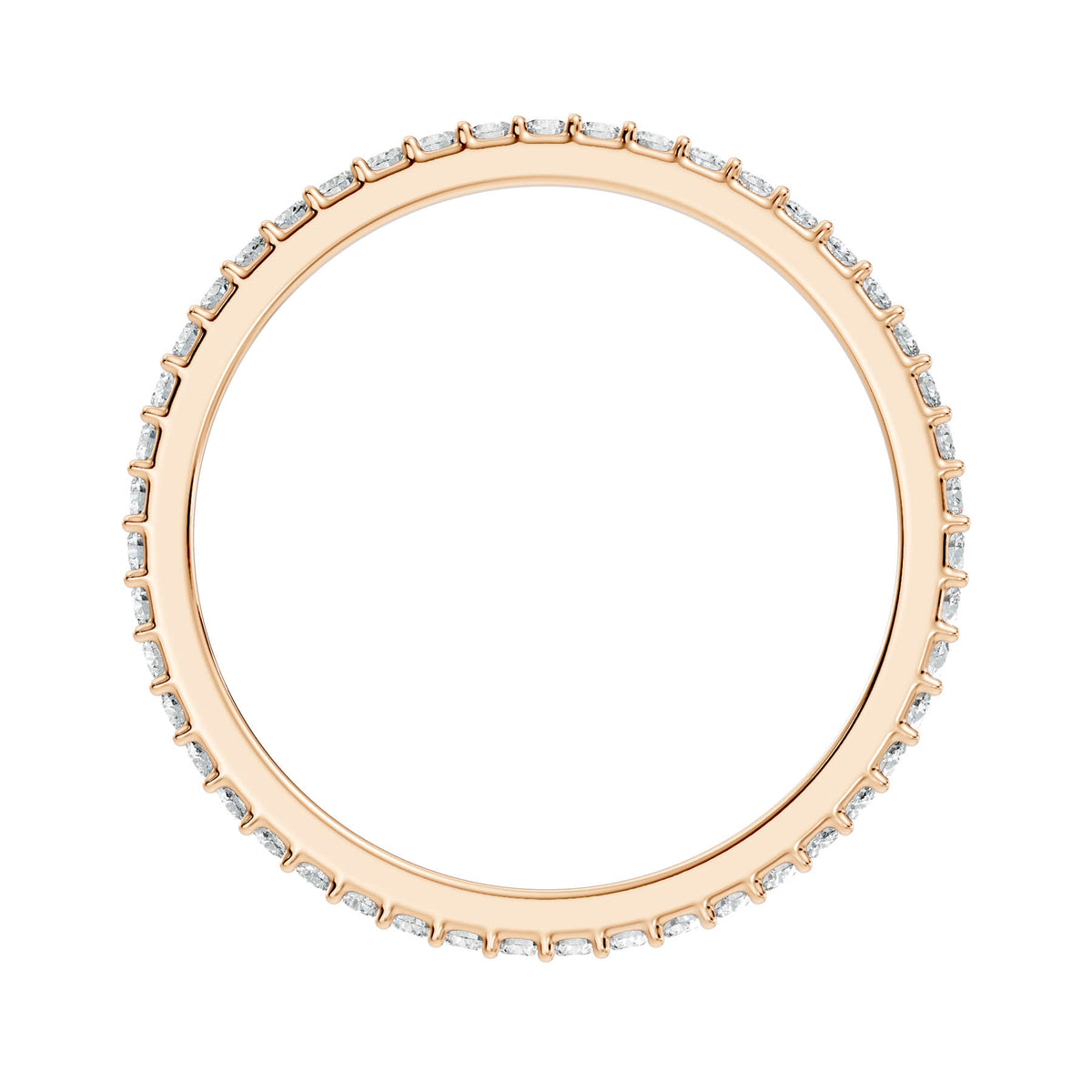 .27 Ct. Round Diamond Pavé Eternity Ring with Shared Prong Setting (PE110) 11