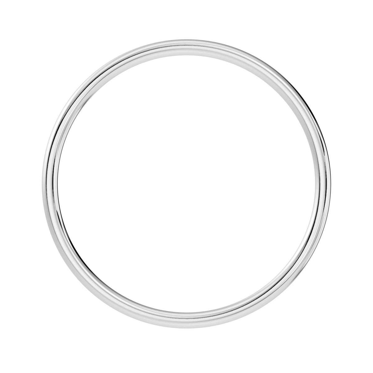 Traditional Wedding Band with Rounded High-Polish Finish (TBW-2MM) 4