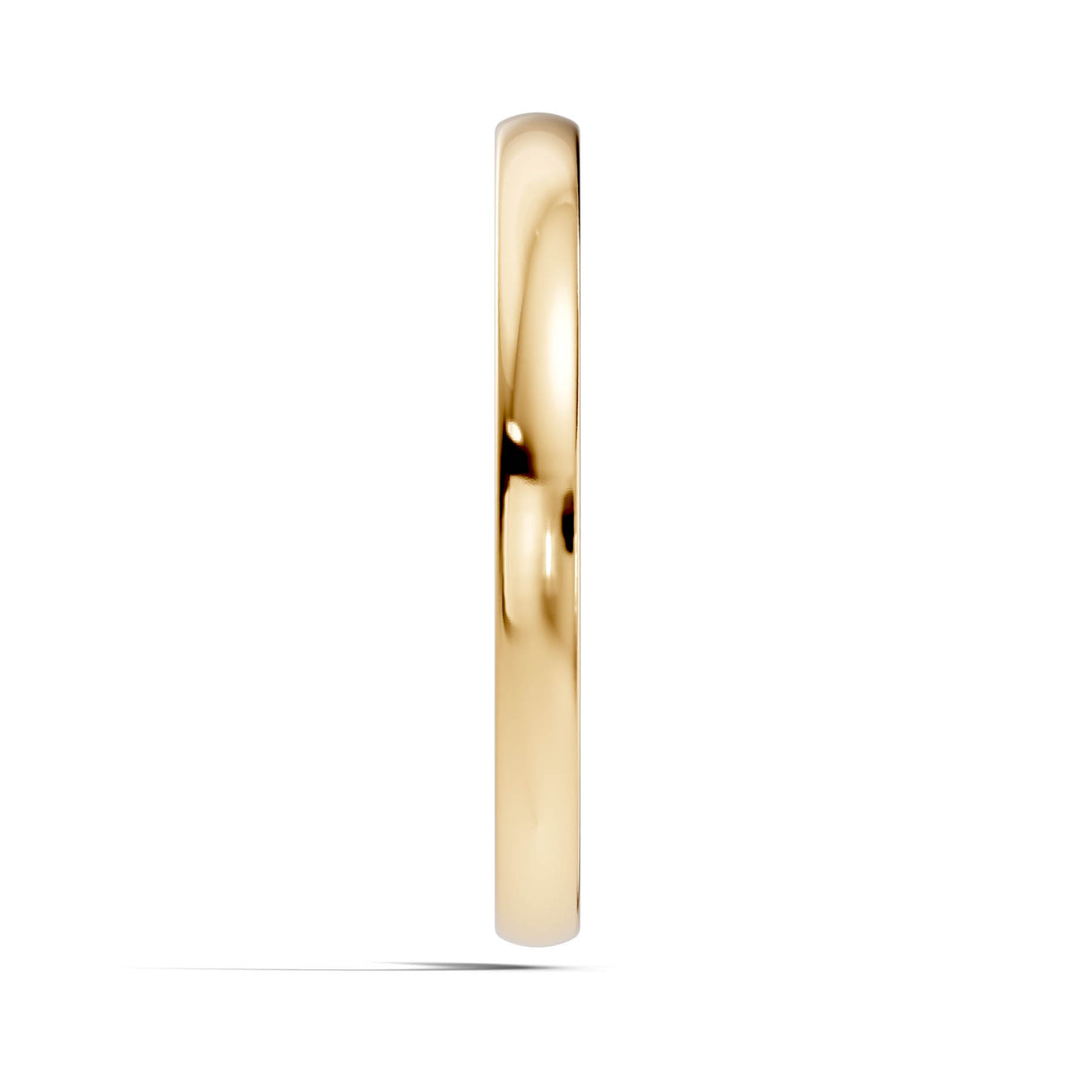 Traditional Wedding Band with Rounded High-Polish Finish (TBW-2MM) 10