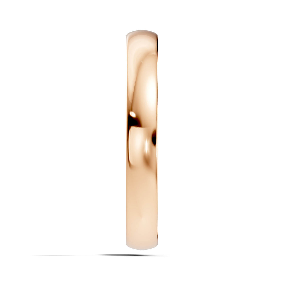 Traditional Wedding Band with Rounded High-Polish Finish (TBW-3MM) 14