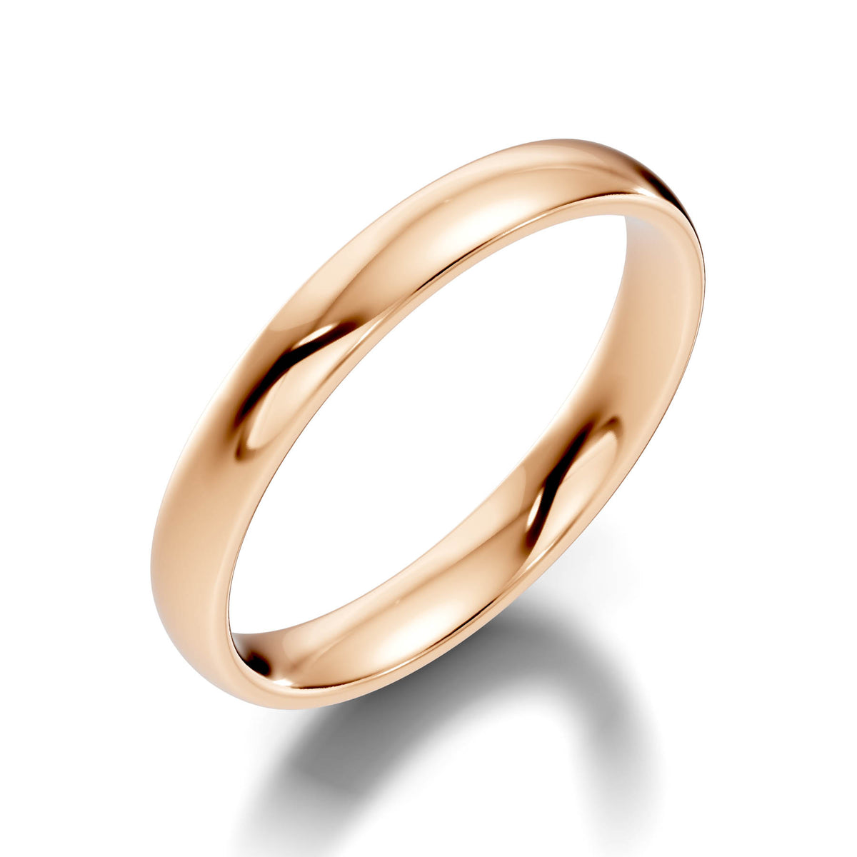 Traditional Wedding Band with Rounded High-Polish Finish (TBW-3MM) 13
