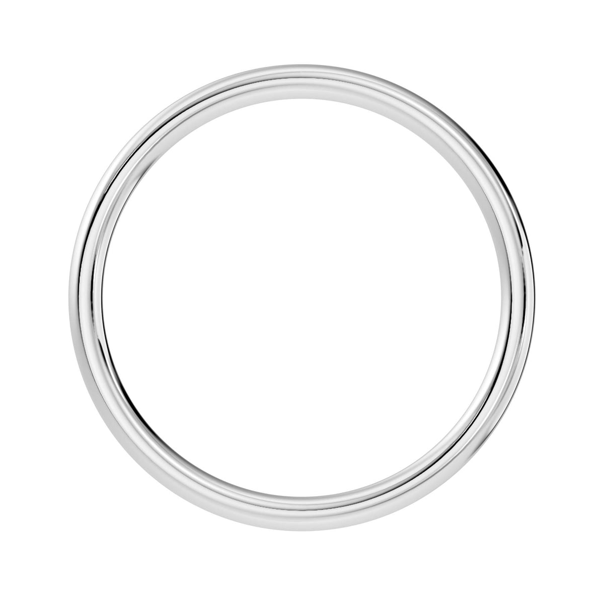 Traditional Wedding Band with Rounded High-Polish Finish (TBW-3MM) 8