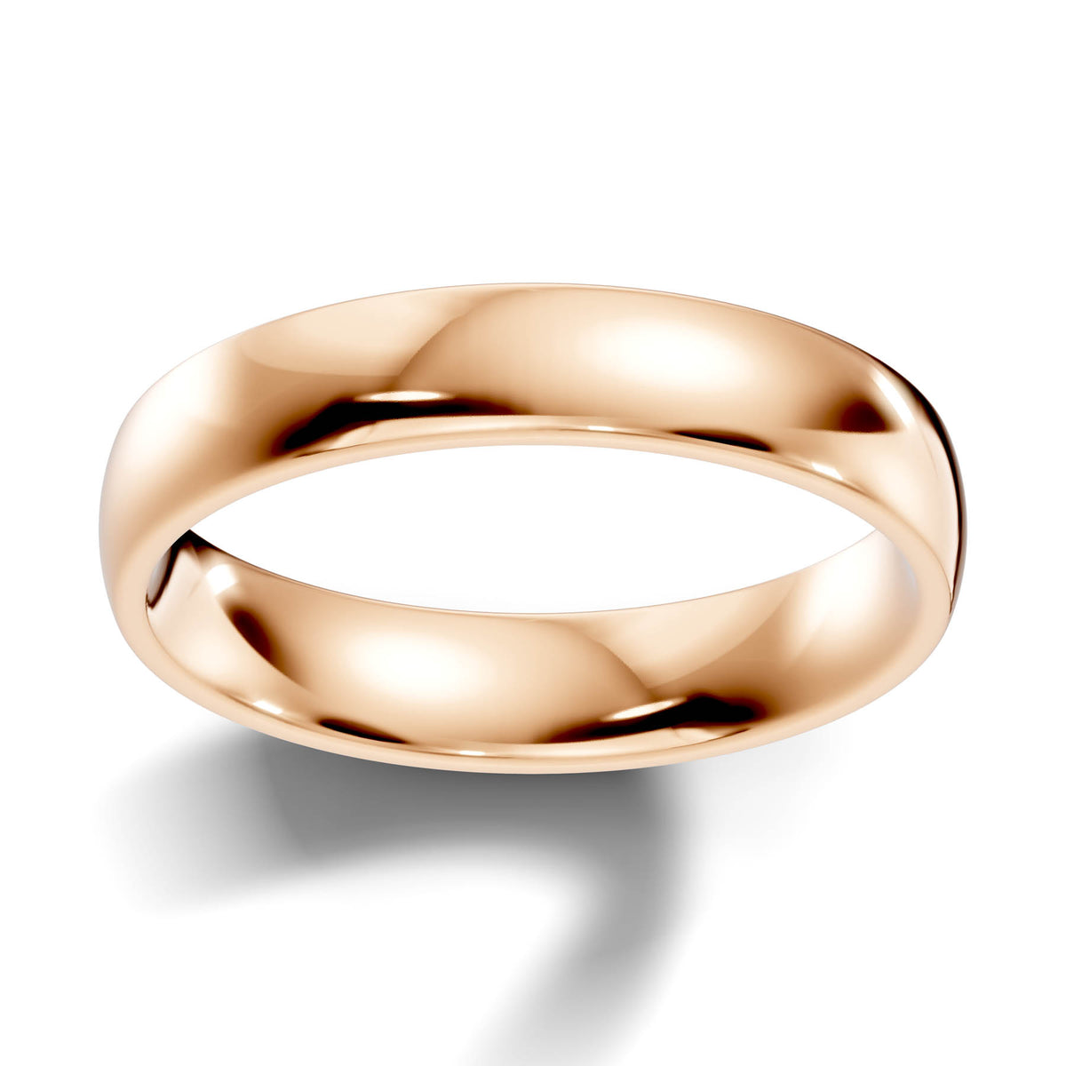 Traditional Wedding Band with Rounded High-Polish Finish (TBW-4MM) 13