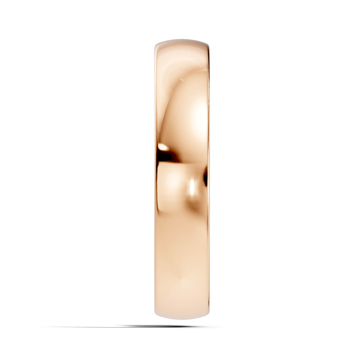 Traditional Wedding Band with Rounded High-Polish Finish (TBW-4MM) 14