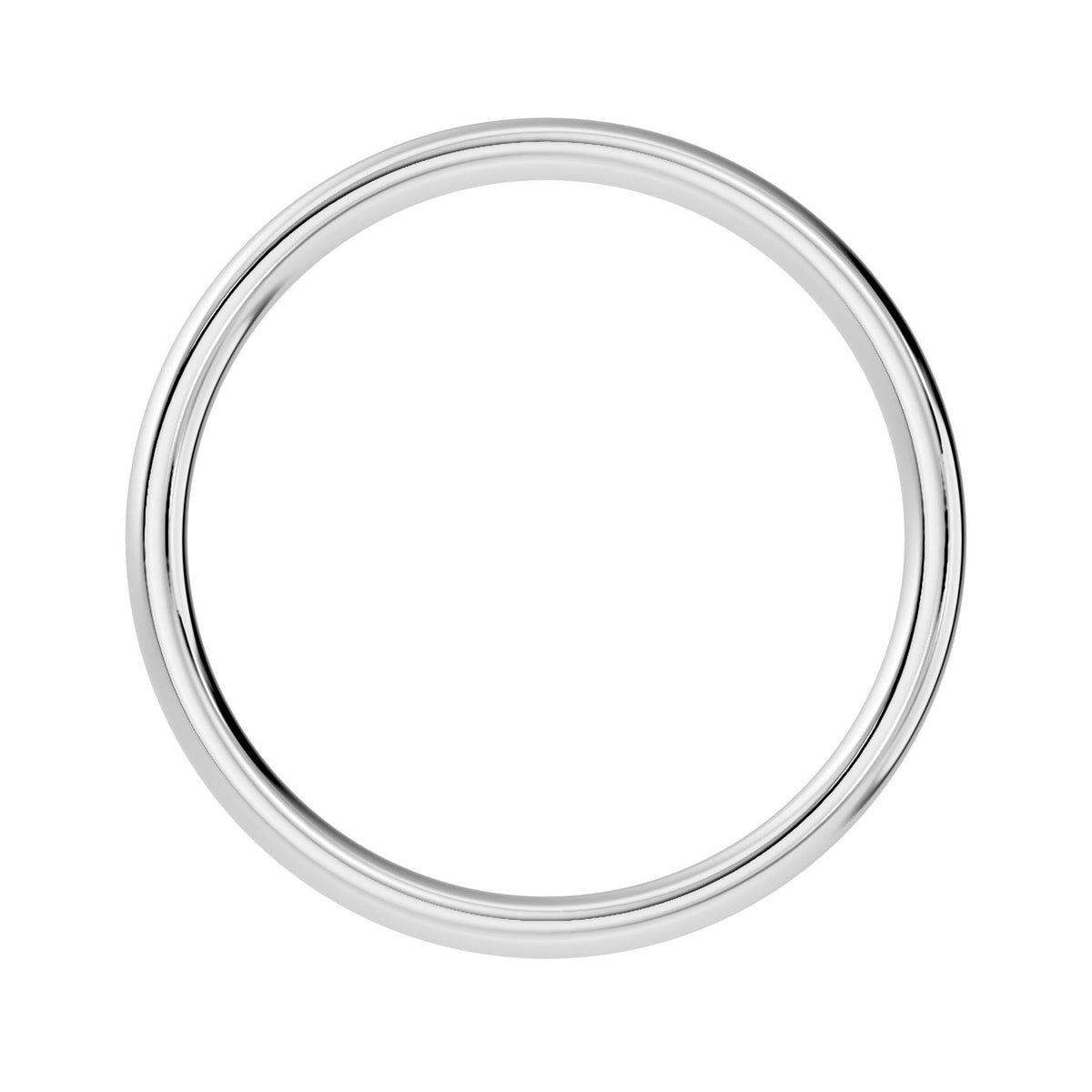 Traditional Wedding Band with Rounded High-Polish Finish (TBW-4MM) 8