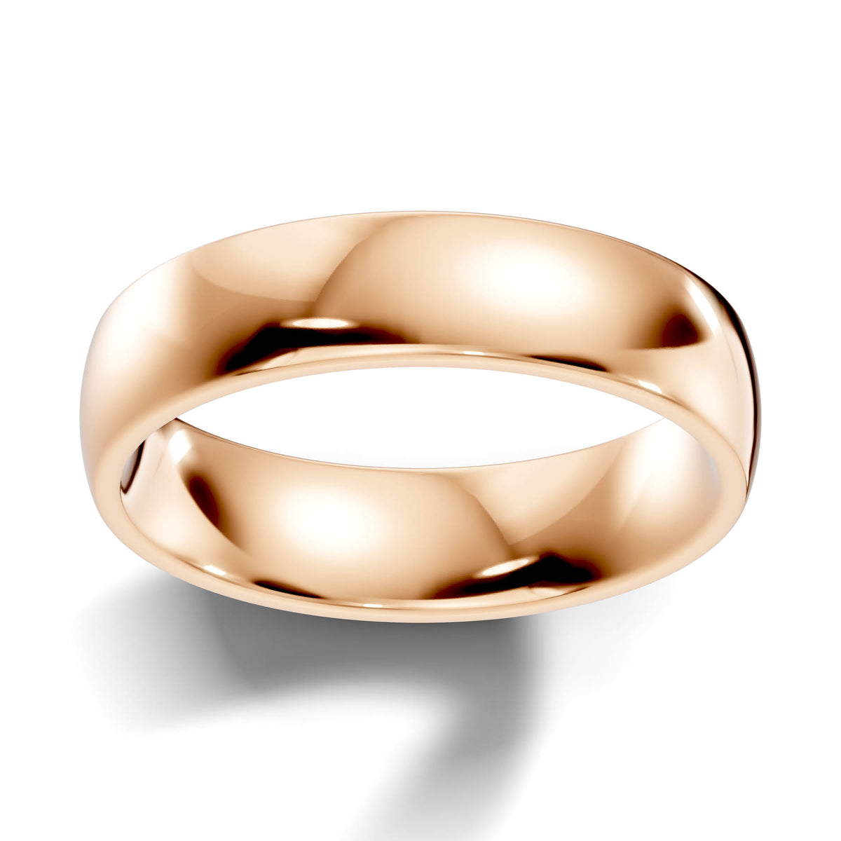Classic High-Polish Rounded Wedding Band (TBW-5MM) 12