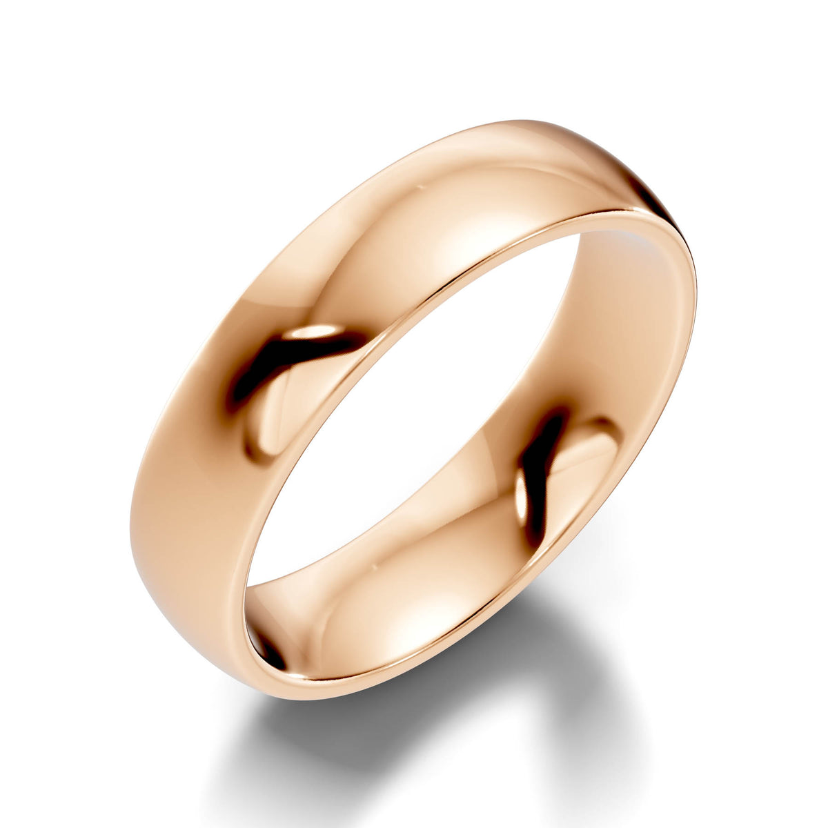 Classic High-Polish Rounded Wedding Band (TBW-5MM) 2