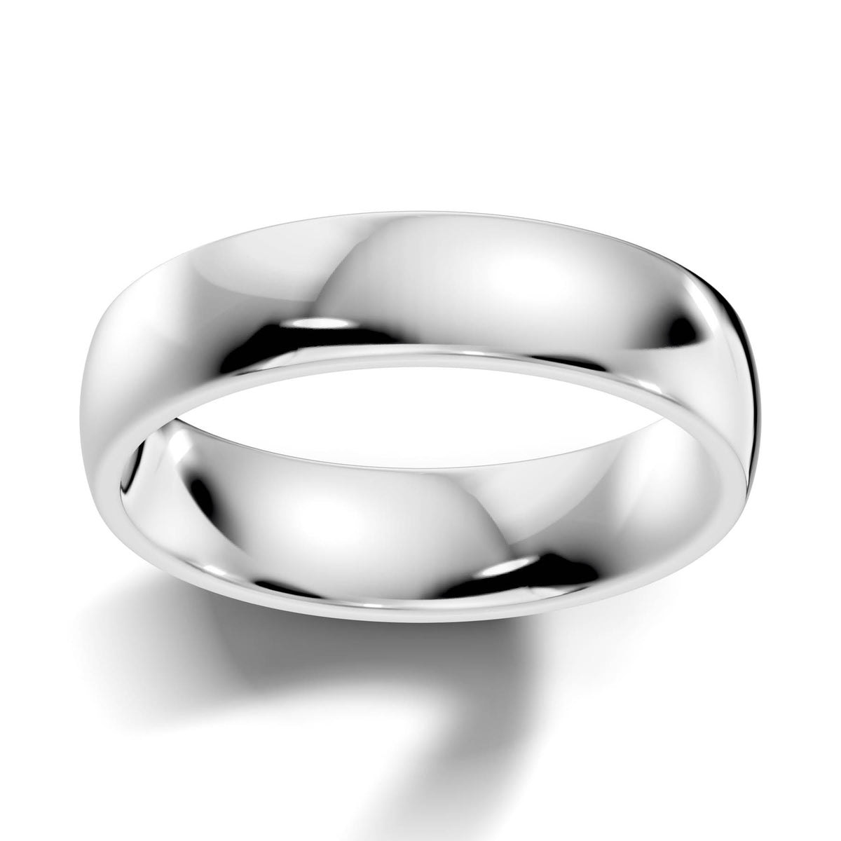 Classic High-Polish Rounded Wedding Band (TBW-5MM) 1