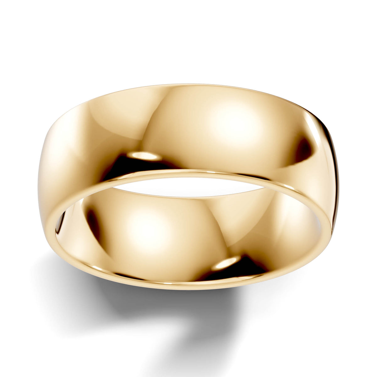 Classic Wide High-Polish Domed Wedding Band (TBW-7MM) 6