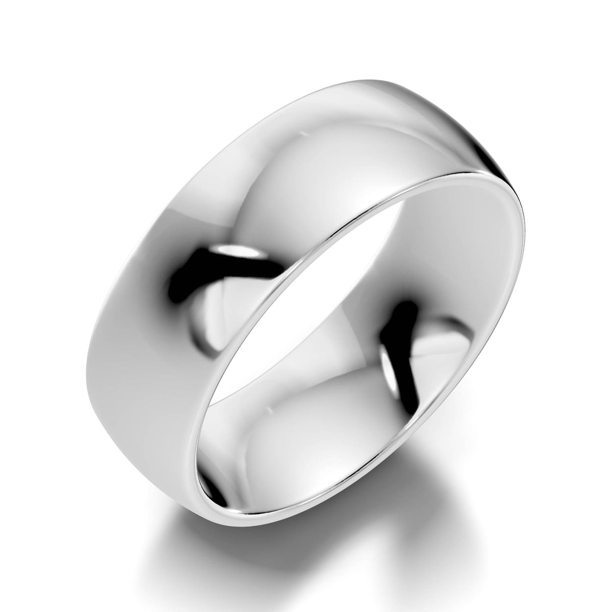 Classic Wide High-Polish Domed Wedding Band (TBW-7MM) 9