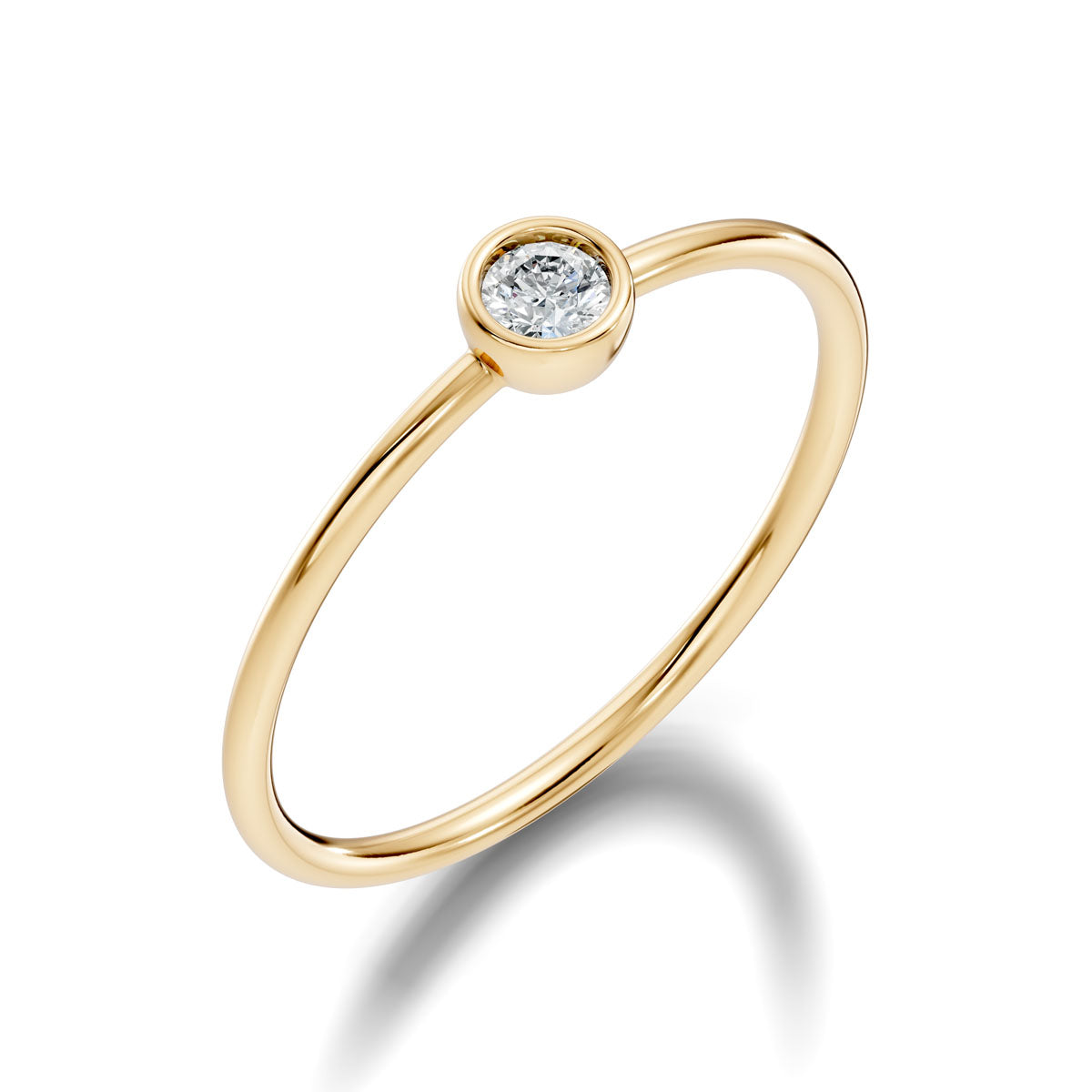 .10 Ct. Round Diamond Bezel Solitaire Ring (2-30203984937026)