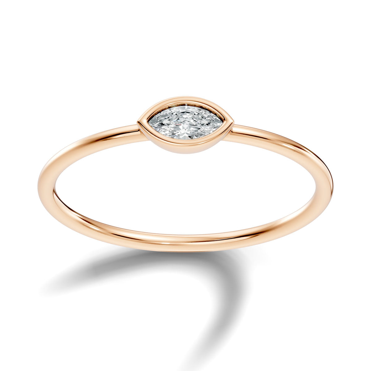 .10 Ct. Marquise Diamond Bezel Solitaire Ring (3-30204337619010) 8
