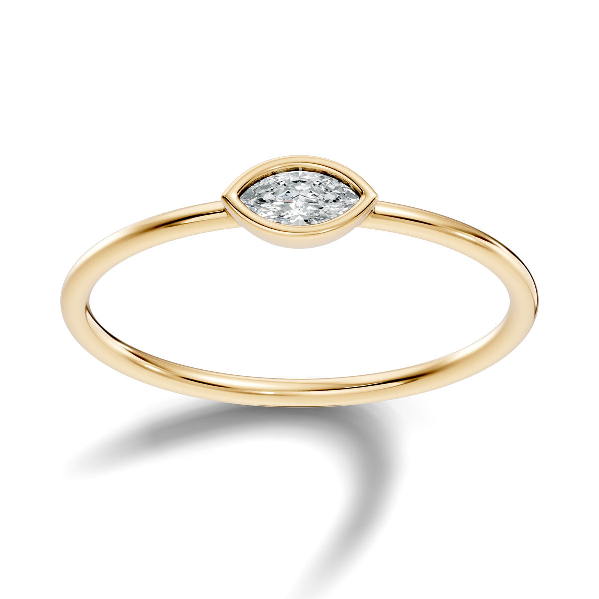 .10 Ct. Marquise Diamond Bezel Solitaire Ring (3-30204337619010) 4