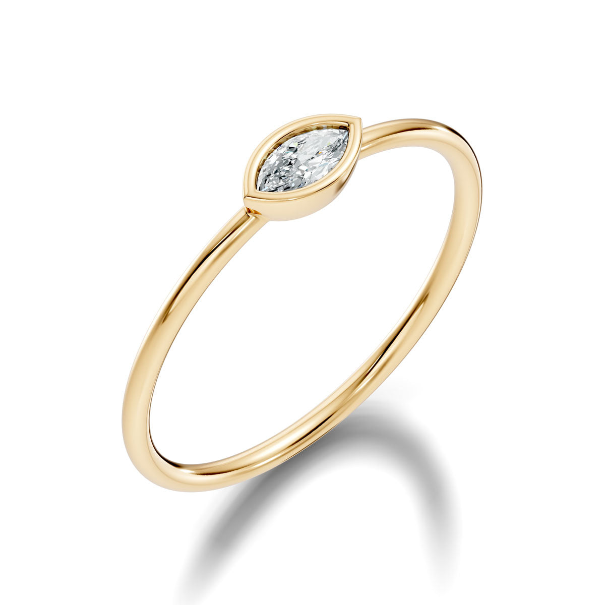 .10 Ct. Marquise Diamond Bezel Solitaire Ring (3-30204337619010)