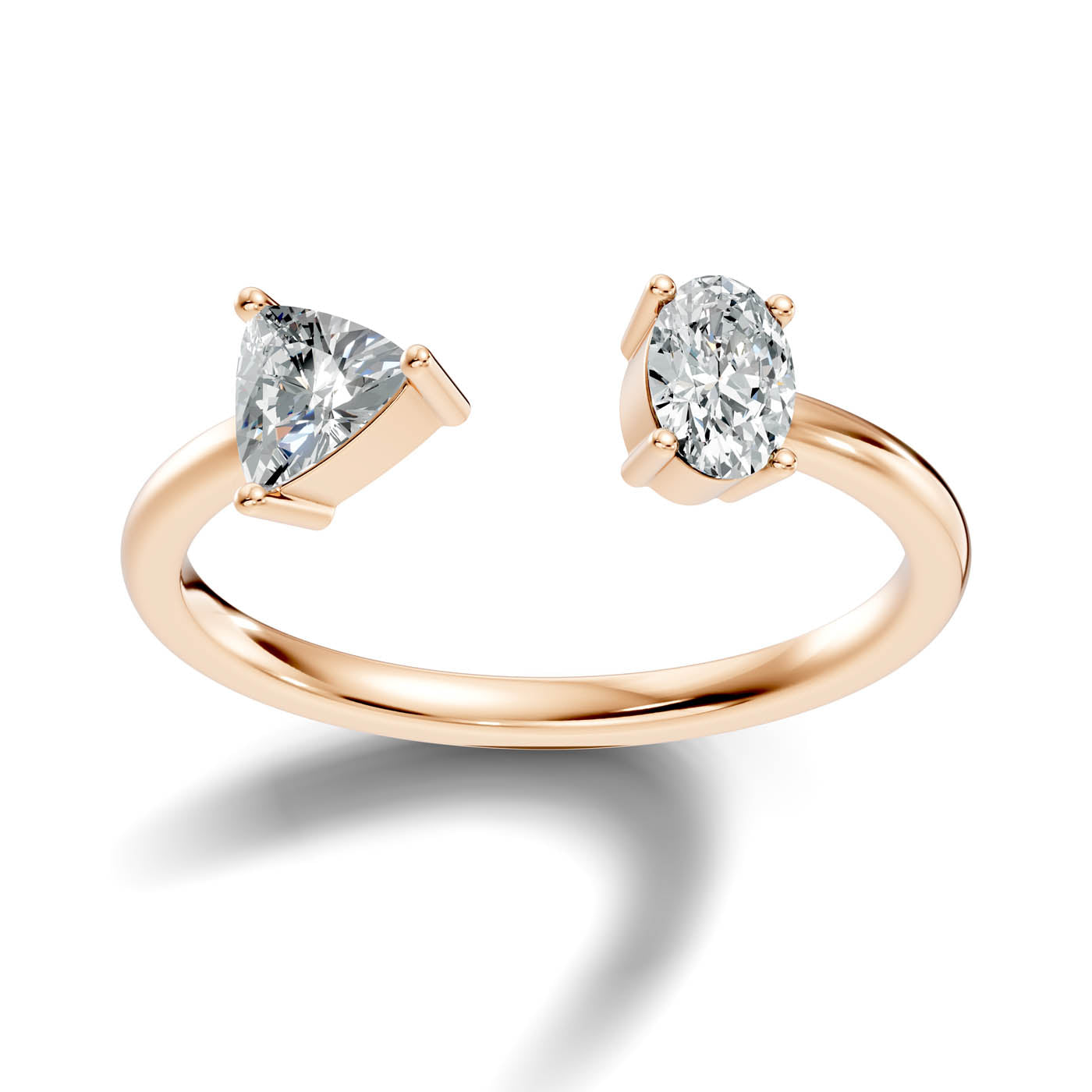 .50 Ct. Trillion & Oval Diamond Open Ring (7-32954049298525) 9